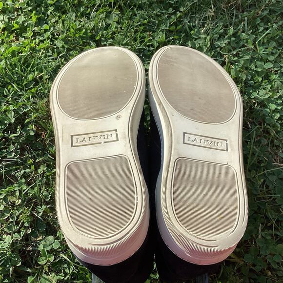 Lanvin Navy Suede Chukka Boots Men US 9 Minimalist Sneaker Sole Casual Fall Luxe - Picture 4 of 14